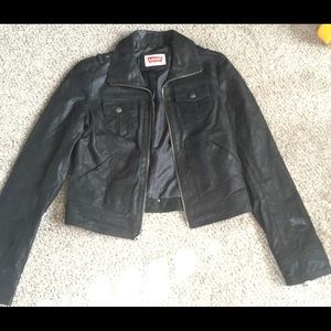 Levi’s Women’s leather suede crop jacket